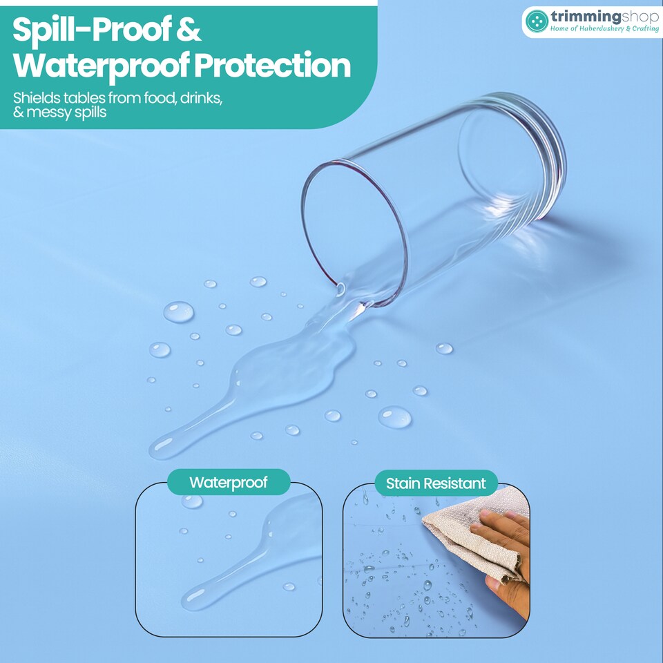 image 1 of Disposable Plastic Table Cover, Table Liner - 54" x 72"