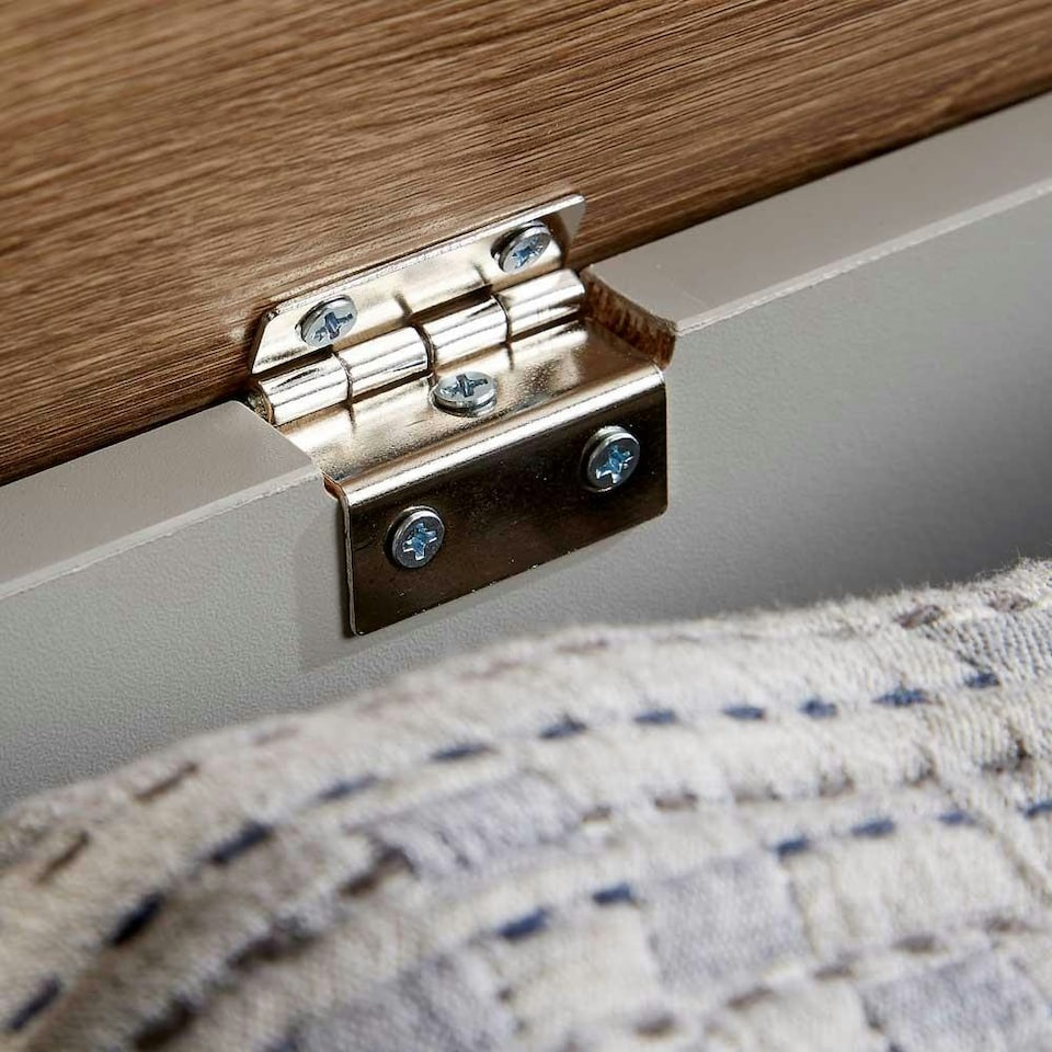 image 1 of Malmo Lift-Up Storage Ottoman Chest Box Grey