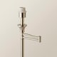 image 5 of ValueLights Modern Brushed Chrome Adjustable Swing Arm Floor Lamp Base | Chrome