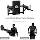 image 3 of HOMCOM Gym Rack Dip Station Wall Mounted AB Knee Leg Raise Pull Up Fitness Chin