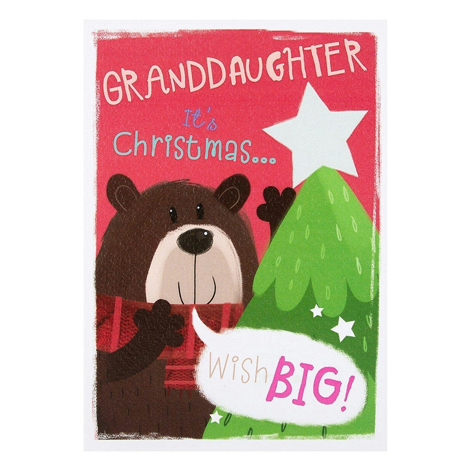 image 1 of Hallmark Granddaughter Christmas Card 'Festive Wishes'