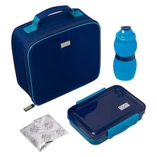 Polar Gear 4 Piece Lunch Set Navy/Scandi Blue