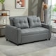 image 2 of HOMCOM 2 Seater Pull Out Sofa Bed with Pockets for Living Room Charcoal Grey 