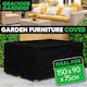 image 4 of Gracious Gardens Rectangular 150x90x75cm Outdoor Patio Waterproof Garden Furniture Rattan Cover