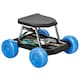 image 1 of Outsunny Garden Cart with Wheels, Tool Tray for Weeding, Planting, Blue
