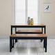 image 2 of Annika Dining Table with 2 Benches in Anthracite | Grey | One Size | 3