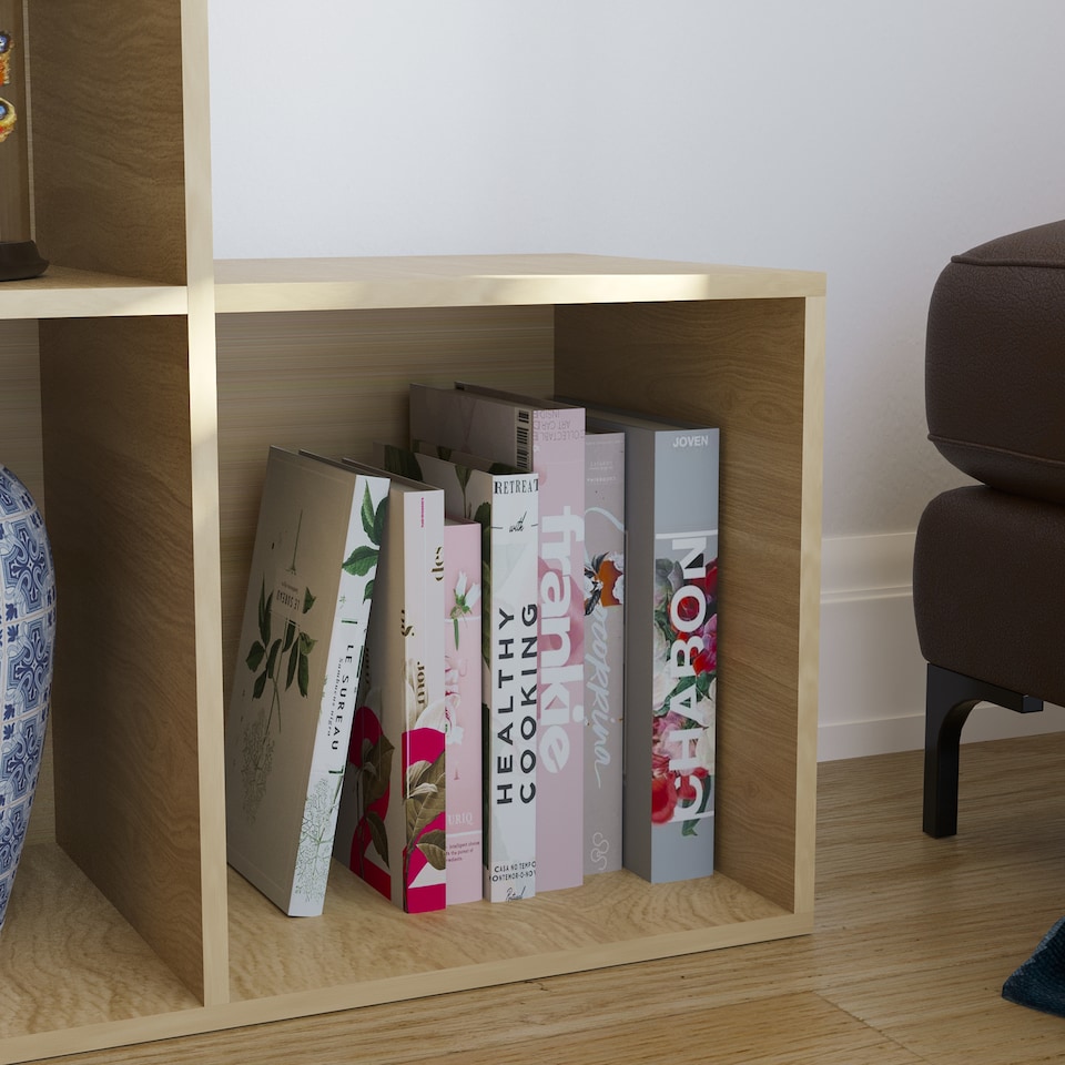 image 1 of Vida Designs Durham 10 Cube Storage Boockase Display Unit, Oak