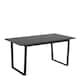 image 1 of Amble Extending Dining Table with Black Marble Melamine Top & Black Legs 160-220