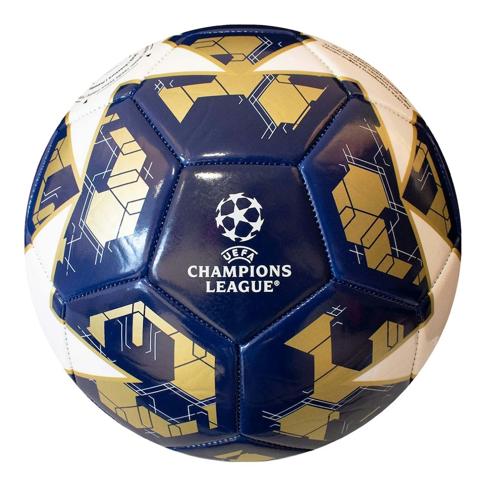 image 1 of UEFA Champions League Star Football - White/Navy/Gold - 5 White | Navy