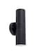 image 1 of ValueLights Black Outdoor Wall Up-Down Light and Warm White Bulbs