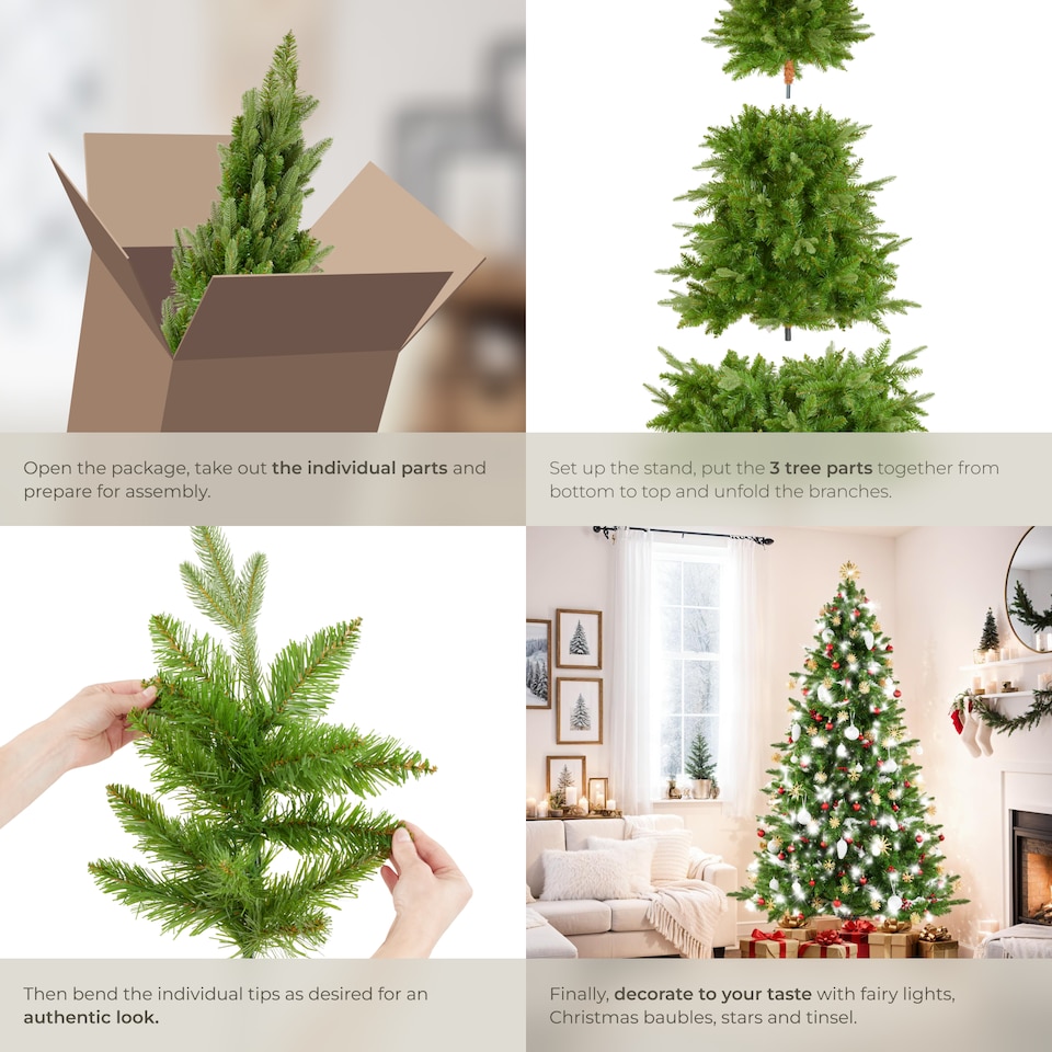 image 1 of Christmas Tree Cupid - artificial in green, PVC, injection moulded needles | Green | green | 6ft | 1