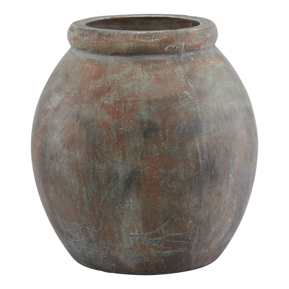 image 1 of Hill Interiors Siena Shaped Planter - Brown - 31cm x 30cm x 30cm