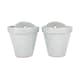 image 2 of Verano Spanish Ceramics Pastel Set of 2 Hanging Plant Pots - 21.5cm Grey Grey