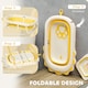 image 4 of AIYAPLAY Foldable Baby Bath Tub Set with Bath Cushion, Wash Basin, Yellow