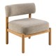 image 1 of Burley Lounge Chair in Beige Fabric and Oak