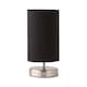 image 1 of ValueLights Francis Brushed Chrome Touch Table Lamps Black Shades | Silver | Black