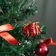image 6 of 30cm Premier Green Mini Christmas Tree Decorated in Red & Gold