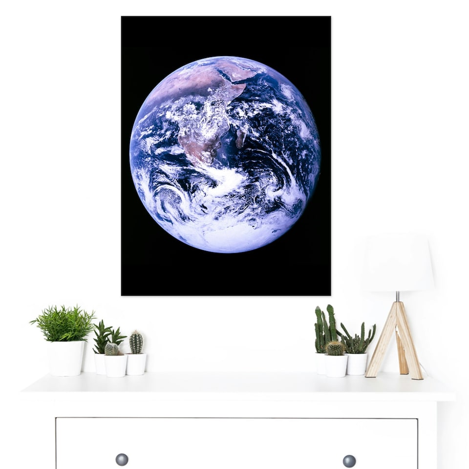 image 1 of NASA Space Apollo 17 Blue Marble Earth Photograph Large Wall Art Print 18x24 Inch | Multi