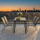 image 3 of Alivio 5 Piece Outdoor Patio Dining Table Set, Modern Metal Garden Furniture with 4 Chairs for Backyard, Terrace & Balcony