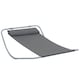 image 2 of Outsunny Rocking Sun Lounger, Single Garden Lounger Sunbed with Headrest Pillows, Texteline Outdoor Rocking Chair Swing Hammock Daybed with Metal Frame for Patio, Terrace, 212 x 132 x 66 cm, Grey