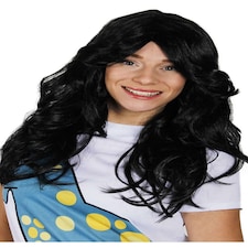 70s Flick Wig – Black Retro Fancy Dress Hairpiece for Disco & Vintage Costumes Black | One Size