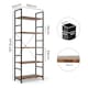 image 2 of Levede Bookshelf 5 Tier Open Display Shelf 157.5cm Storage Cabinet Bookcase Brown | Brown