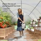 image 6 of Outsunny 6 x 3 x 2 m Polytunnel Greenhouse w/ Zippered Door and 8 Windows | White