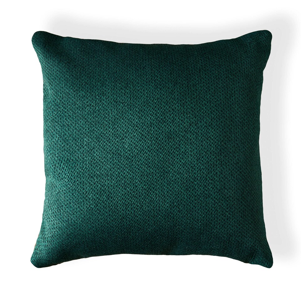 image 1 of BHS Snow Fleece Cushion, Green Green | Green
