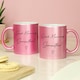 image 3 of Personalised Pink Glitter Mug Pink
