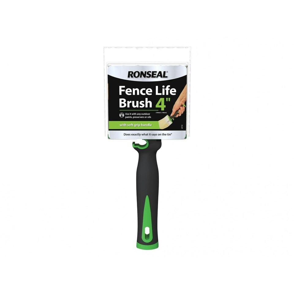 image 1 of Ronseal Soft Grip Fence Life Brush 100 X 40mm - Multi Colour - One Size