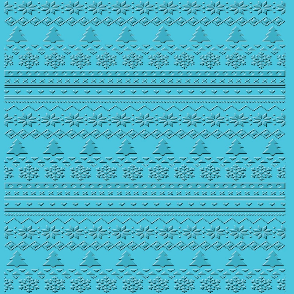 image 1 of Xcut Embossing Folder - Fairisle Pattern, White, A4