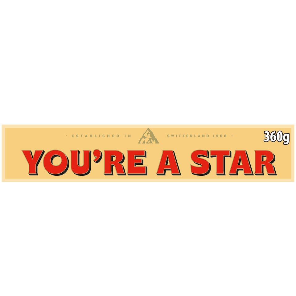 image 1 of Toblerone You're A Star Gift Chocolate Gift Bar 360g