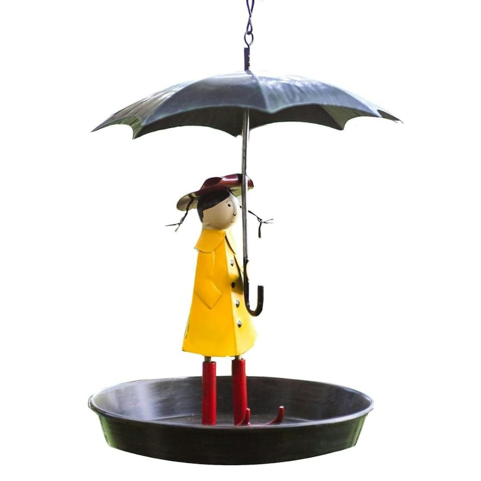 image 1 of Marco Paul Metal Umbrella Bird Feeder and Bath