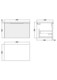 image 2 of Balterley Tixall Fluted 1 Drawer Wall Hung Vanity Unit with Laminate Worktop, Satin White, 600mm