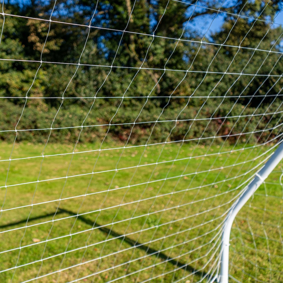 image 1 of Strike Football Goal - 12ft x 6ft - Kids Soccer Practice Net for Park Garden Outdoor Play | White