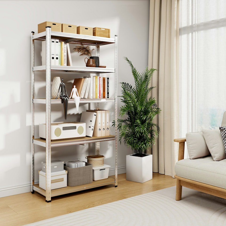 image 1 of VonHaus Heavy Duty 5 Tier Garage Shelving Units with 875Kg Max Load
