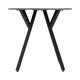 image 2 of Athens Round Dining Table - L100 x W100 x H76.5 cm - Concrete Effect/Black Grey