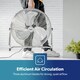 image 4 of GEEPAS 20 Inch Floor Fan, Floor Standing Cooling Fan with 3 Speed, Tilt Function - Chrome Gym Fan