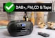 image 2 of Denver Portable Radio CD Tape Cassette Player With DAB Radio – Mains or Battery Power - TDC-280 | Black