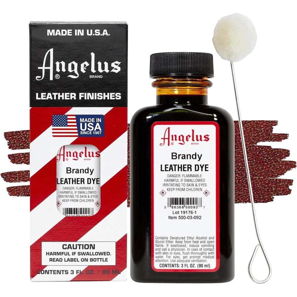 image 1 of Angelus Leather Dye - Permanent Deep Penetrating Colour Change 3oz | Brown | Brandy