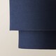 image 5 of ValueLights Jodie Two Tier Navy Linen Ceiling Drum Lamp Shade | Blue