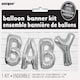 image 2 of Silver Baby Foil Letter Balloon Banner Kit, 14"