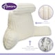 image 9 of Aamira Reading Pillow Cream Faux Fur Ribbed Memory Foam Support Cushion | Cream | Cream | Standard | 1