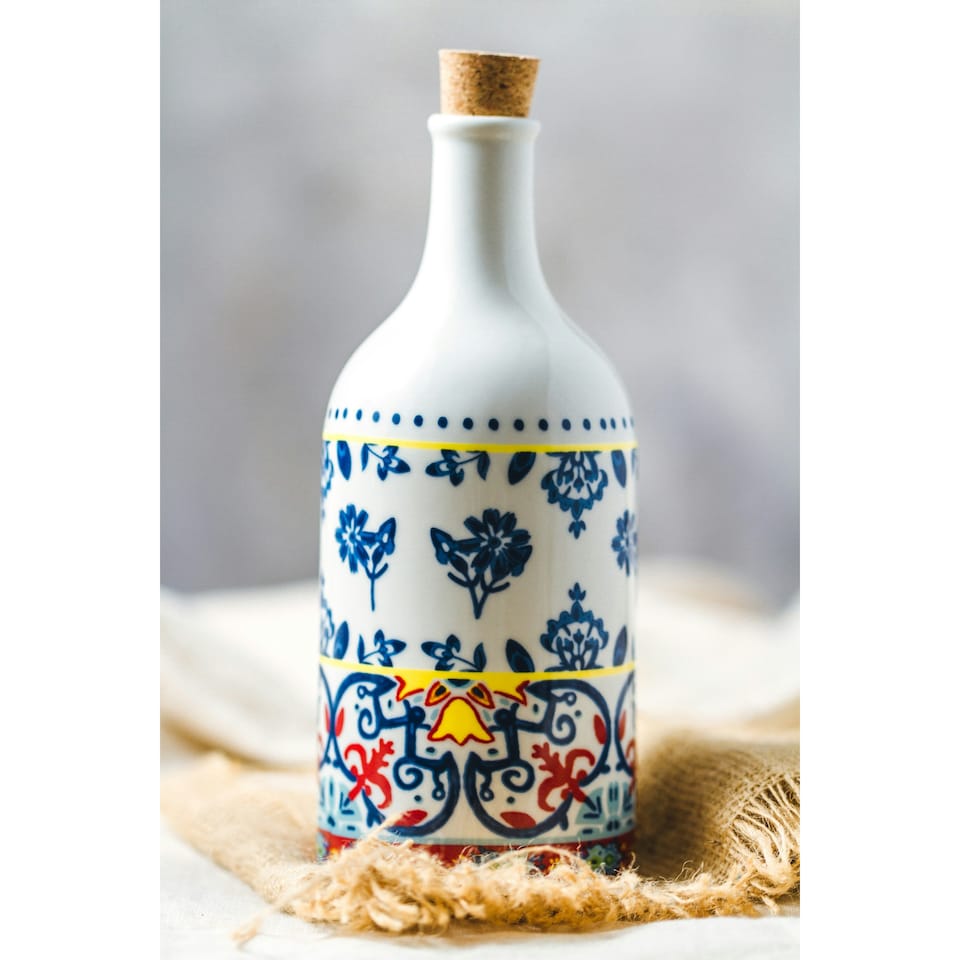 image 1 of KitchenCraft Ceramic Oil and Vinegar Bottle Set 500ml