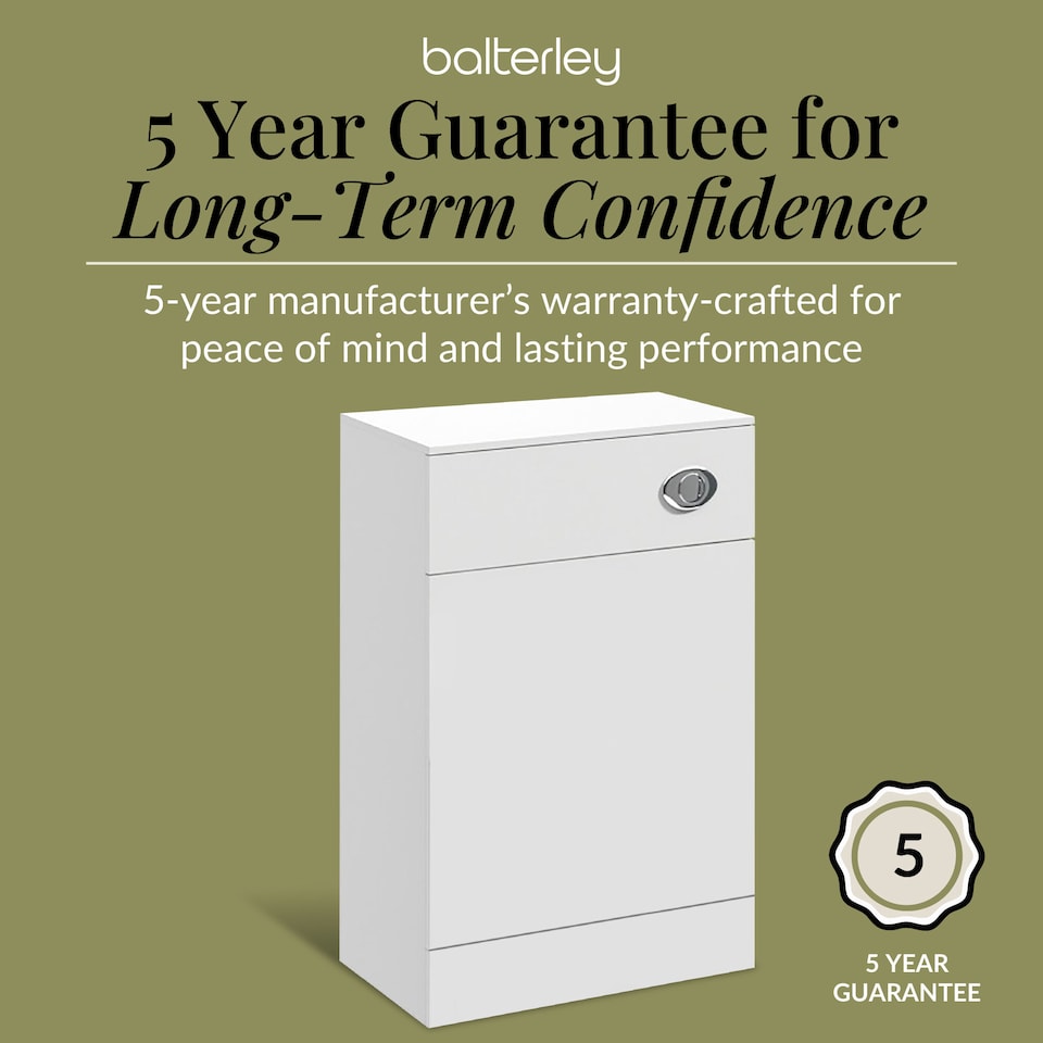 image 1 of Slimline WC Unit Gloss White 600mm | White | Gloss White | 300 x 600 x 766mm | 1