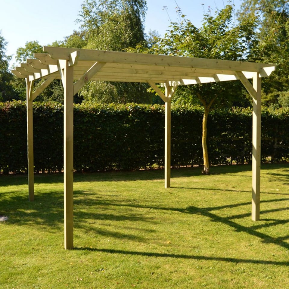 image 1 of Garden Pergola - Wood - L420 x W420 x H270 cm - Light Green