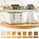 image 6 of HOMCOM 1.7L Kettle and Toaster Set with Defrost Reheat and Crumb Tray White
