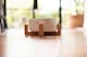 image 4 of Ceramic Bowl with Bamboo Stand for Dogs & Cats - Marble Grey