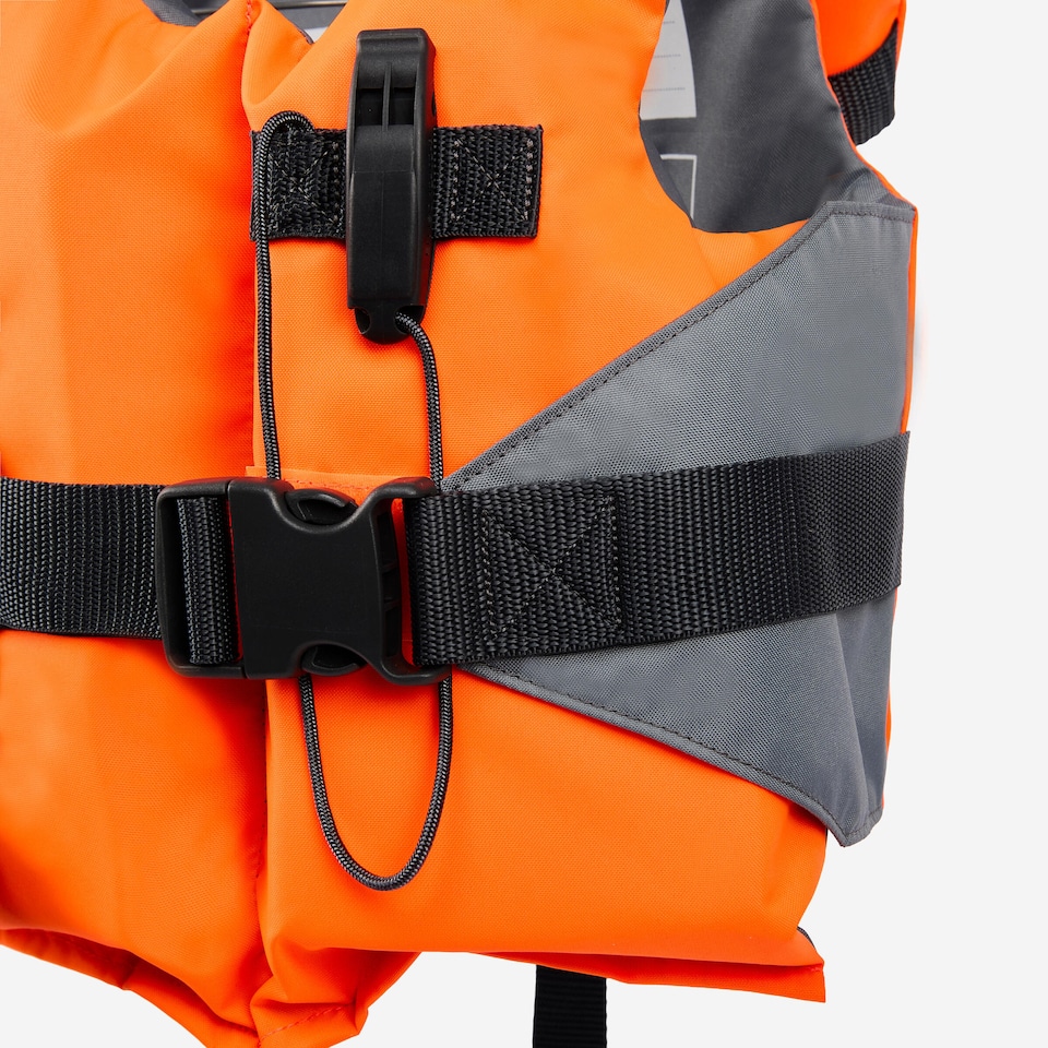 image 1 of Decathlon Kids’ 100N life jacket LJ100N Easy JR 15-40 kg - orange/grey