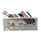 image 1 of Stationery Filled White Zip 13x5" Pencil Case